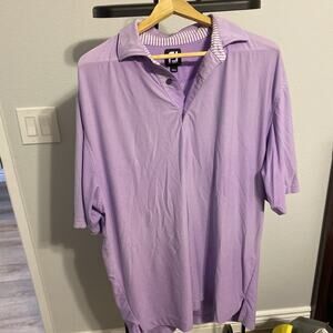 FootJoy Purple Short Sleeve Golf Polo Shirt Mens Large Casual